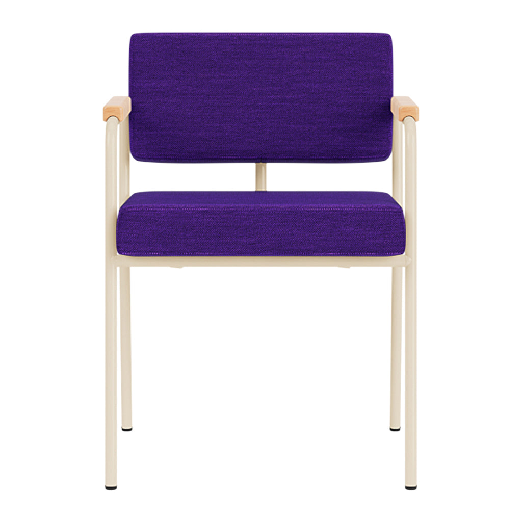 FÉST Monday Eetkamerstoel met Armleuning -  Steelcut Quartet - Sand / Purple