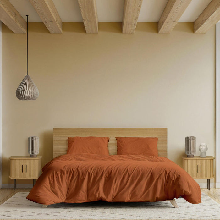 by fonQ Fresh Dekbedovertrek 140 x 200/220 cm - Terracotta