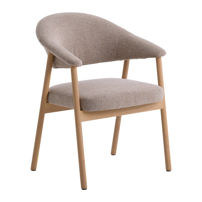 by fonQ Pucca Eetkamerstoel - Licht Eiken - Taupe