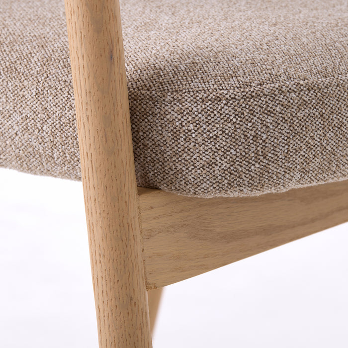 by fonQ Pucca Eetkamerstoel - Licht Eiken - Taupe