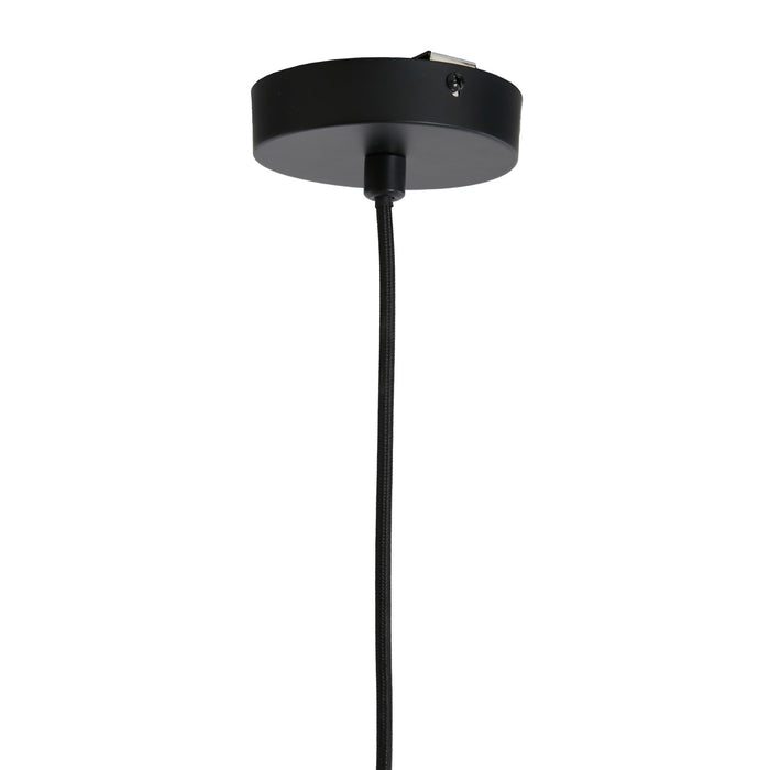 Light&living Hanglamp Ø45x32,5 cm SULINA linnen wit+zwart