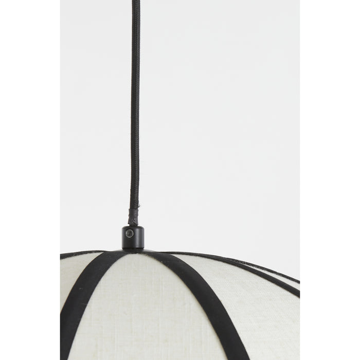 Light & Living Light&living Hanglamp Ø35x28 cm SULINA linnen wit+zwart