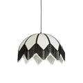 Light&living Hanglamp Ø55x36,5 cm SULINA linnen wit+zwart