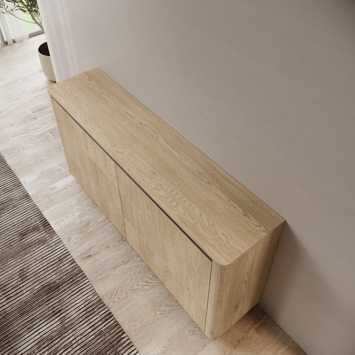 Meubella - Taywan - Ladekast met 6 lades - Eiken - 163x38x83 cm