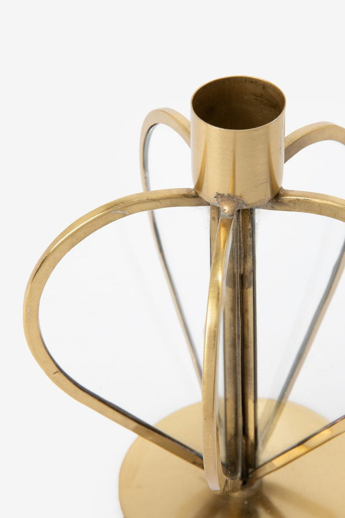 Sissy-Boy Gouden glazen kandelaar hart medium