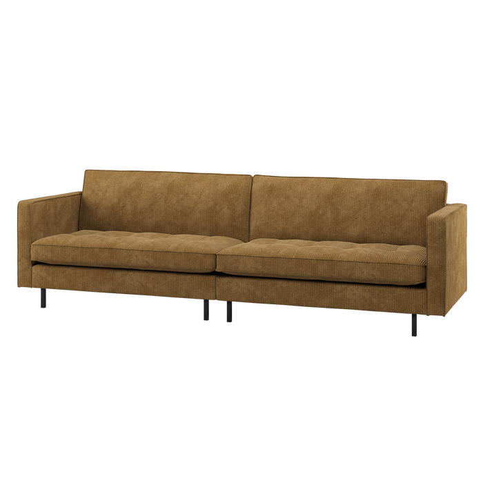 WOOOD Rodeo Classic 3-Zits Bank - Ribstof - Honinggeel - 83x275x88