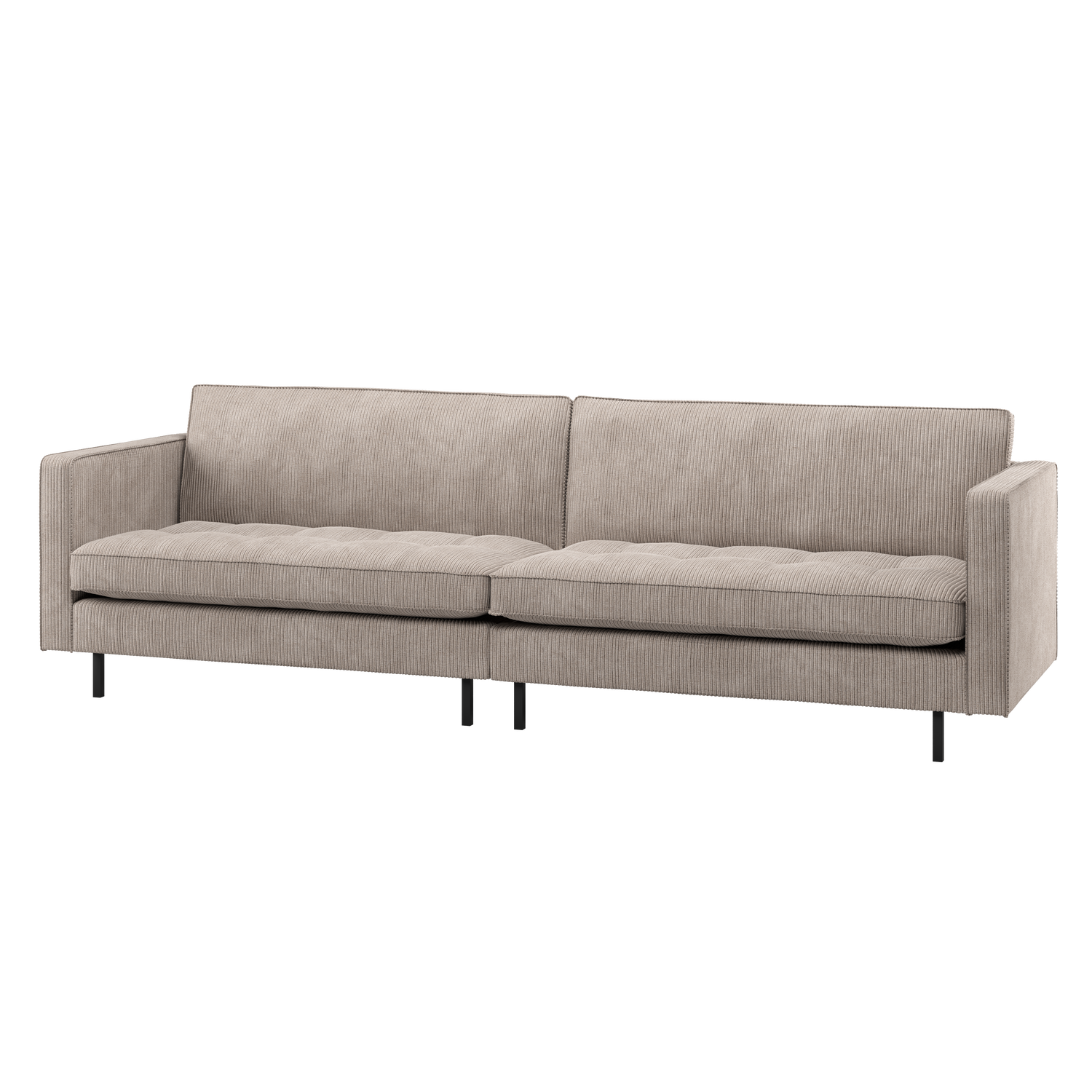 WOOOD Rodeo Classic 3-Zits Bank - Ribstof - Donkerzand - 83x275x88