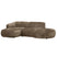 Giga Meubel - Chaise Longue Bank Marseille 2,5-zits Taupe