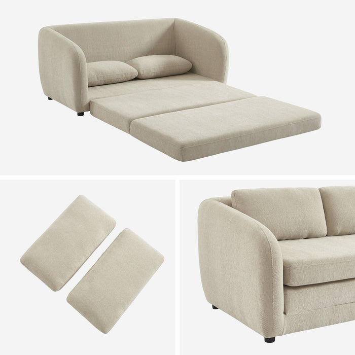 sweeek - Slaapbank 2 zitplaatsen chenille stof