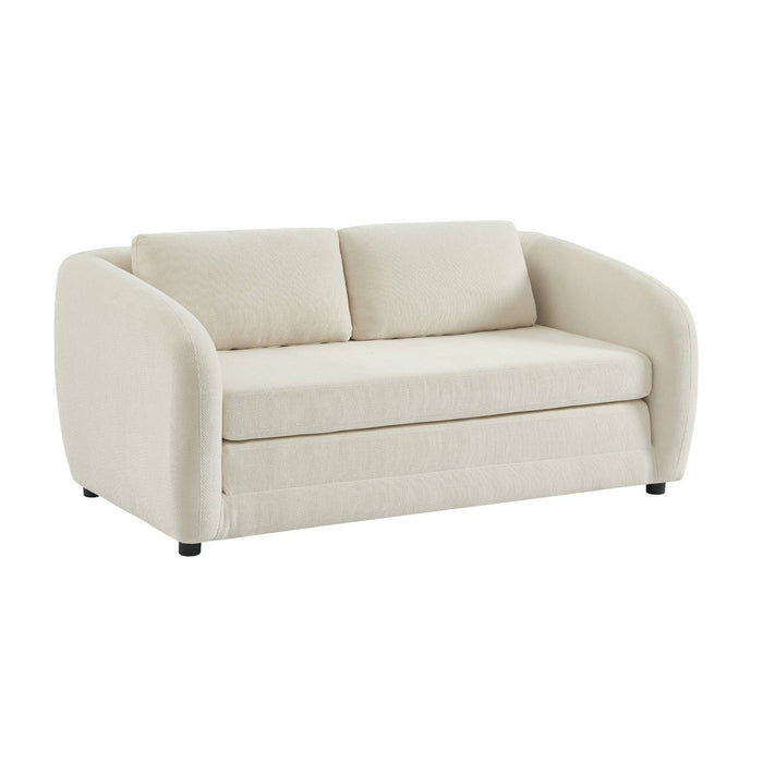 sweeek - Slaapbank 2 zitplaatsen chenille stof