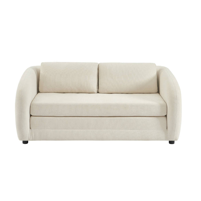 sweeek - Slaapbank 2 zitplaatsen chenille stof