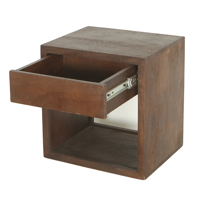 Giga Meubel - Nachtkastje Zwevend Jeff Donkerbruin