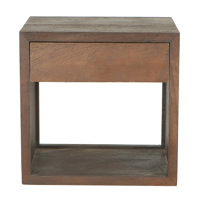 Giga Meubel - Nachtkastje Zwevend Jeff Donkerbruin