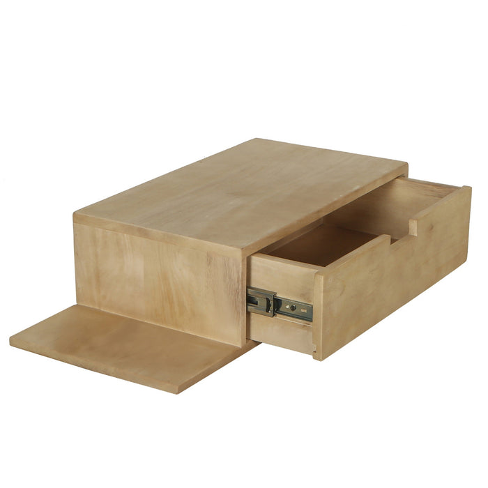 Giga Meubel - Nachtkastje Zwevend Niek Naturel met Plankje Links