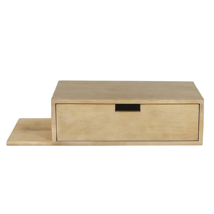 Giga Meubel - Nachtkastje Zwevend Niek Naturel met Plankje Links