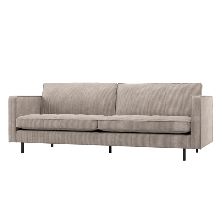 WOOOD Rodeo Classic 2,5-Zits Bank - Ribstof - Donkerzand - 83x230x88