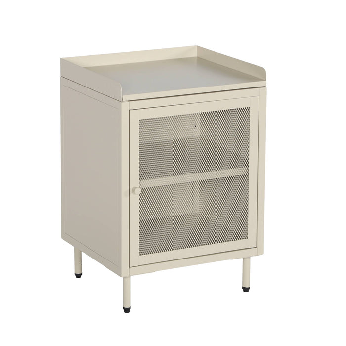 sweeek - Nachtkastje met 1 deur, metaal, industrieel