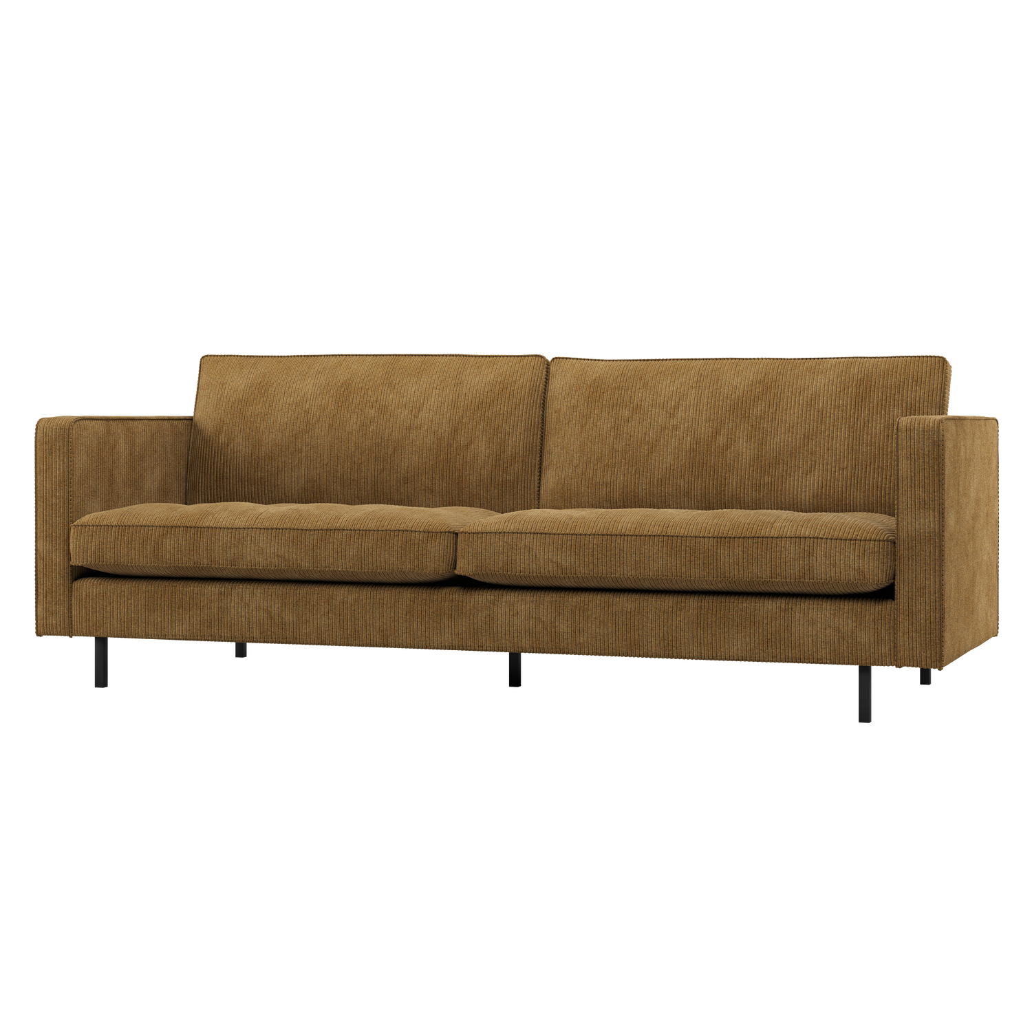 WOOOD Rodeo Classic 2,5-Zits Bank - Ribstof - Honinggeel - 83x230x88