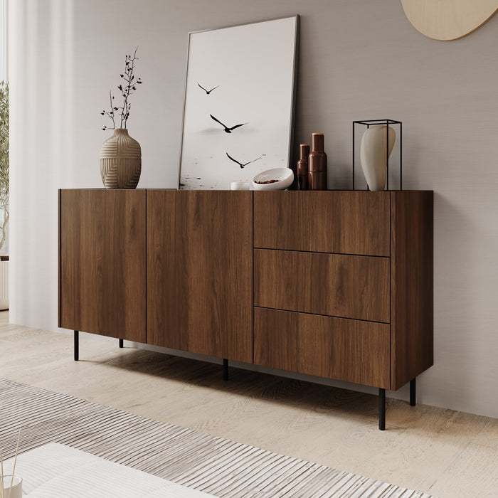 Meubella - Tahiti - Dressoir - Donker eiken - 160 cm