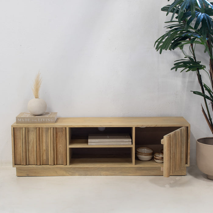 Giga Meubel - Tv-meubel Naturel Mangohout - 135x35x40cm - Nika