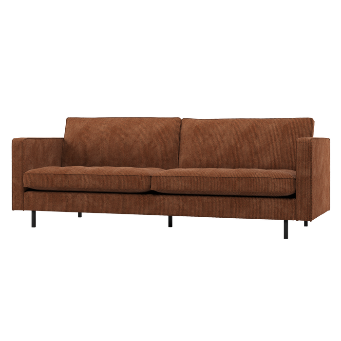 WOOOD Rodeo Classic 2,5-Zits Bank - Ribstof - Roestbruin - 83x230x88