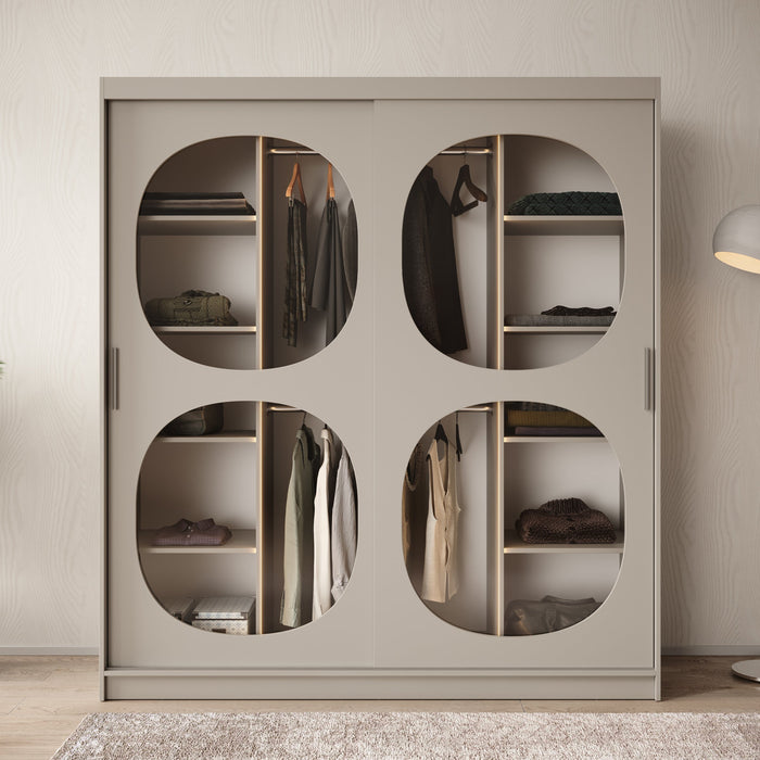 Meubella - Kledingkast Bravanti - Beige - 180 cm