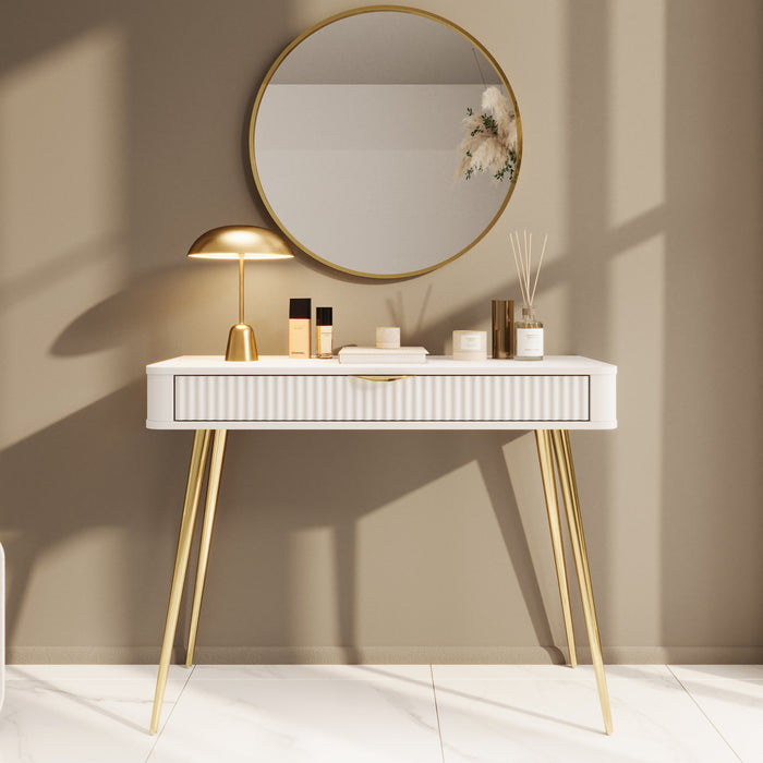 Meubella - Lima - Kaptafel - Wit - 100x38 cm