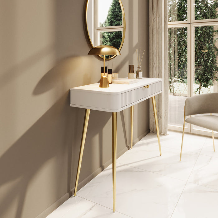 Meubella - Lima - Kaptafel - Wit - 100x38 cm