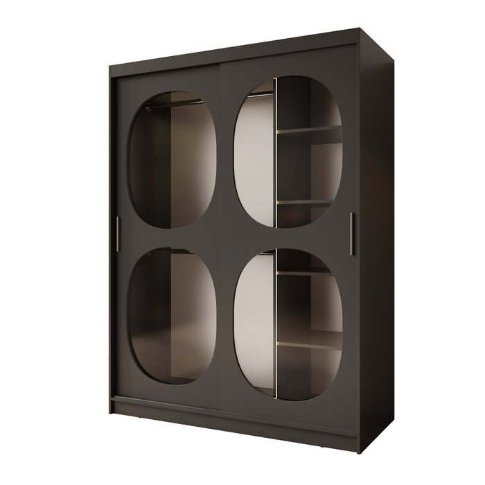 Meubella - Kledingkast Bravanti - Zwart - 150 cm