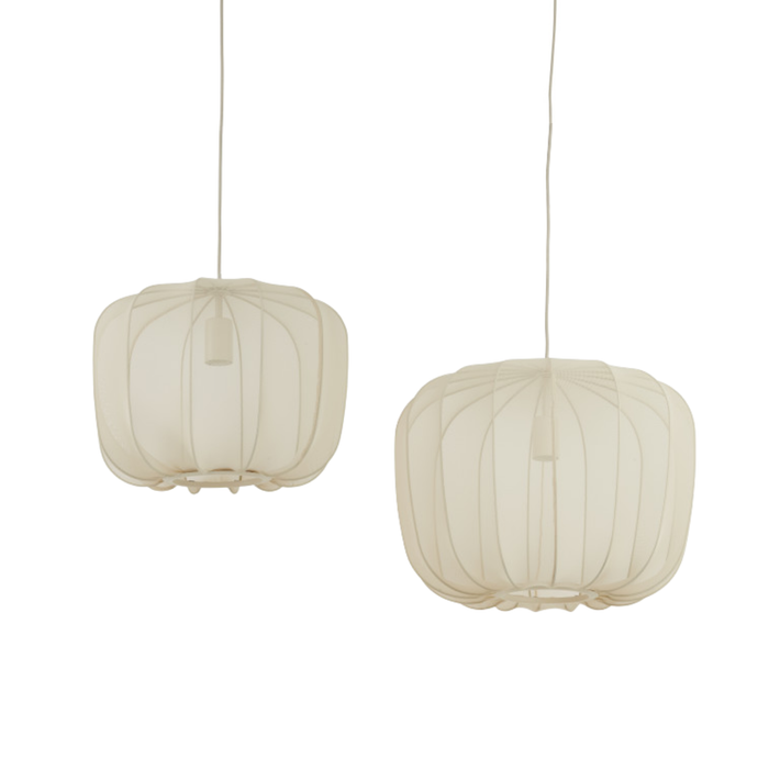 Light & Living Hanglamp Plumeria - Zand - Set Ø40+Ø50cm