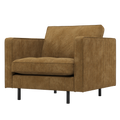 WOOOD Rodeo Classic Fauteuil - Ribstof - Honinggeel - 83x98x88