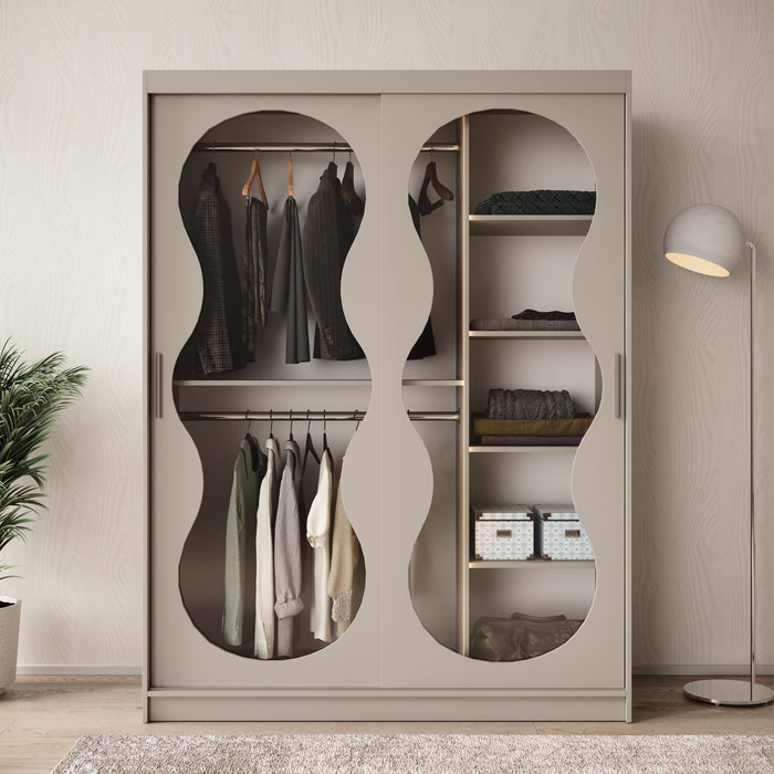 Meubella - Kledingkast Bunaro - Beige - 150 cm