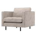 WOOOD Rodeo Classic Fauteuil - Ribstof - Ecru - 83x98x88