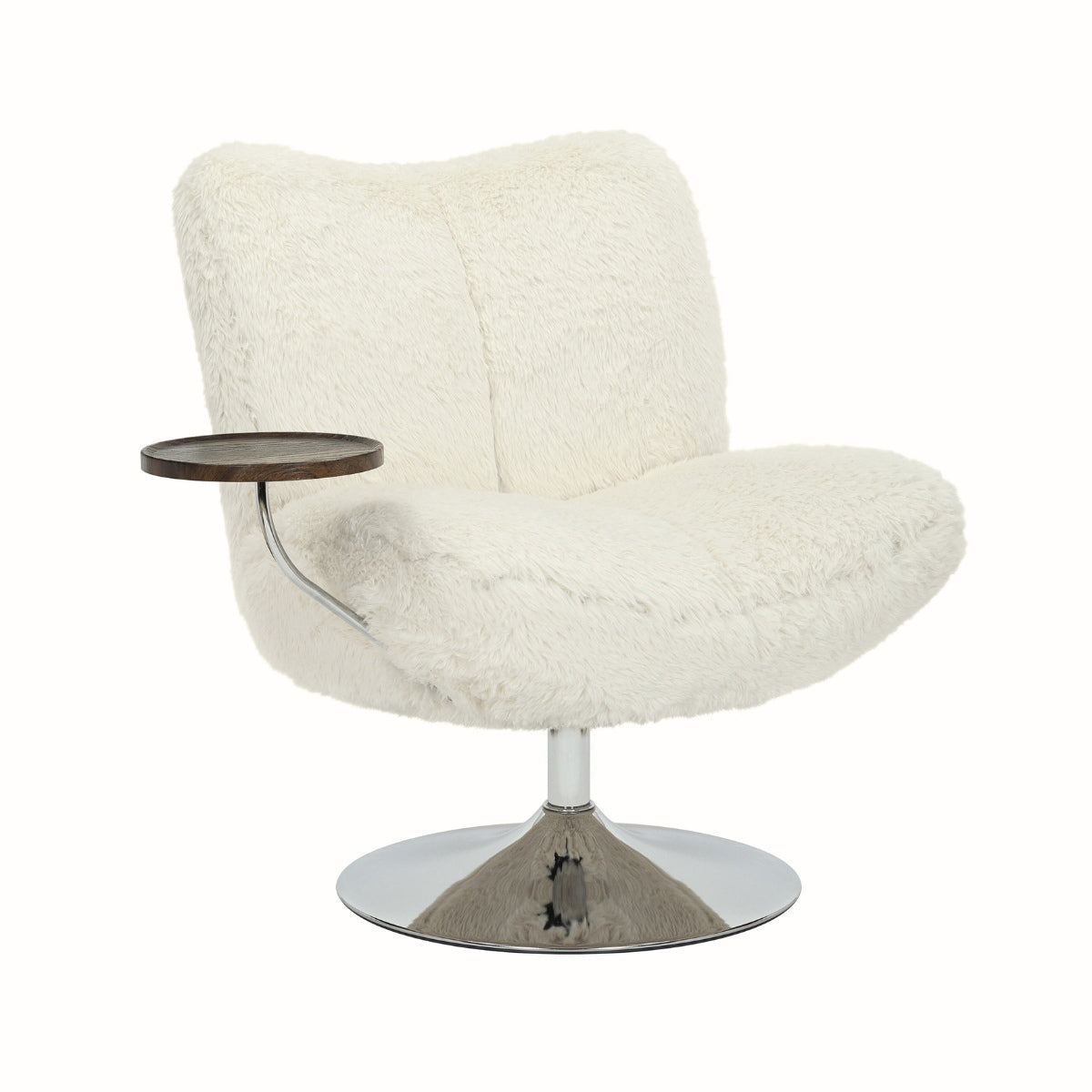 DÉJA Living - Draaifauteuil Beige|Chrome - Incl. Tafeltje - Morten