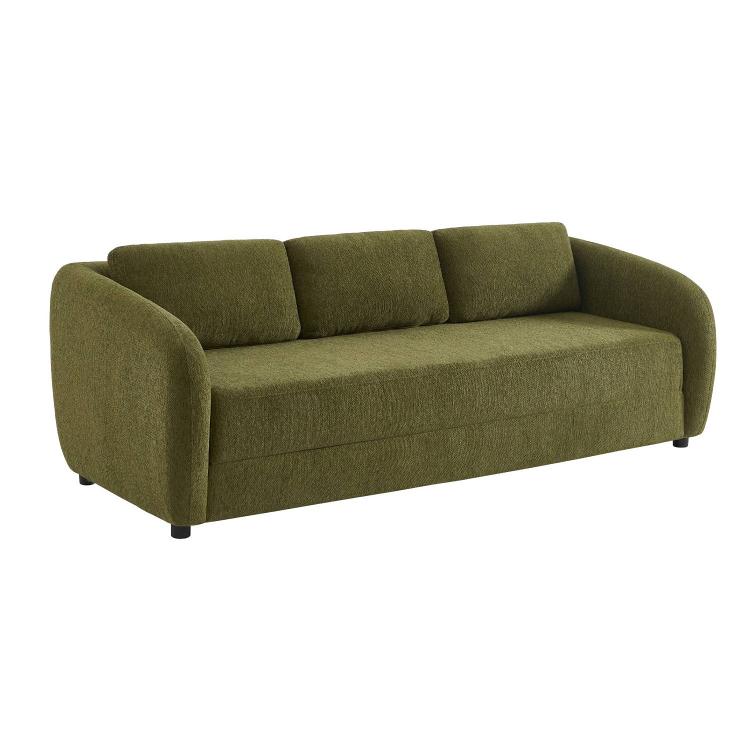 sweeek - Slaapbank 3 zitplaatsen chenille stof