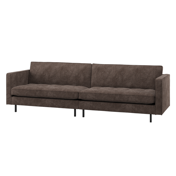 WOOOD Rodeo Classic 3-Zits Bank - Ribstof - Bruin - 83x275x88