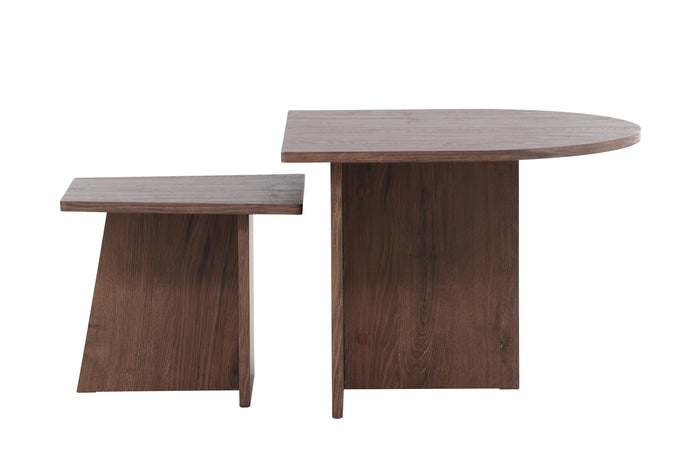 Fjôrd - Salontafel Donkerbruin - Set van 2 - 60x60x45cm - Sala