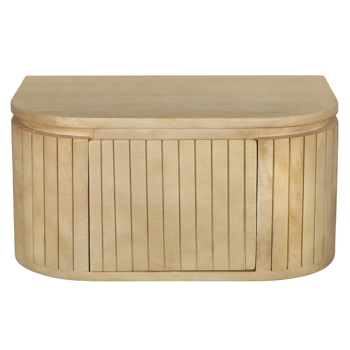 Giga Meubel - Nachtkastje Zwevend - Naturel Hout - 55x35x26cm - Merel