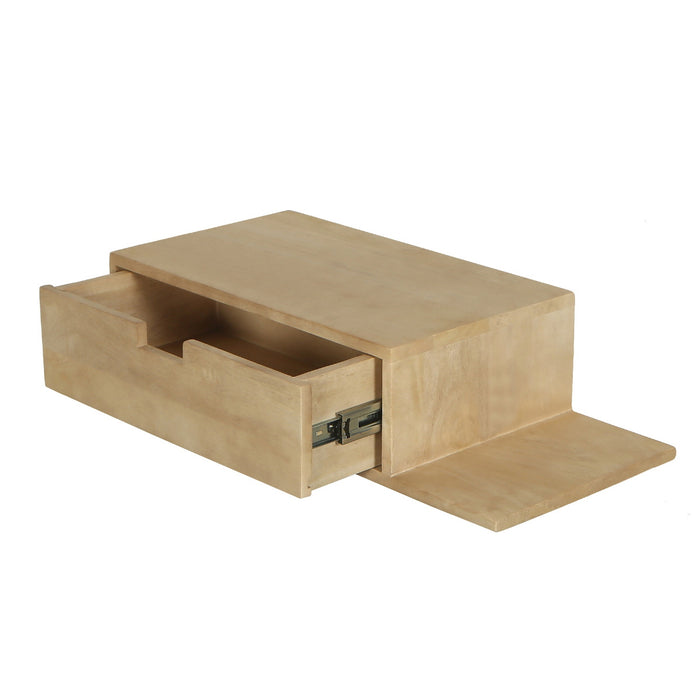 Giga Meubel - Nachtkastje Zwevend Niek Naturel met Plankje Rechts