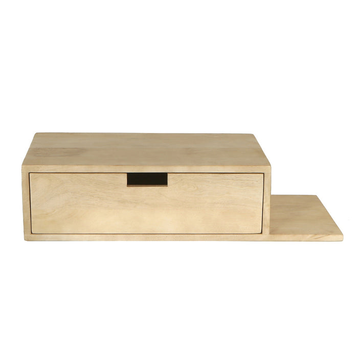 Giga Meubel - Nachtkastje Zwevend Niek Naturel met Plankje Rechts