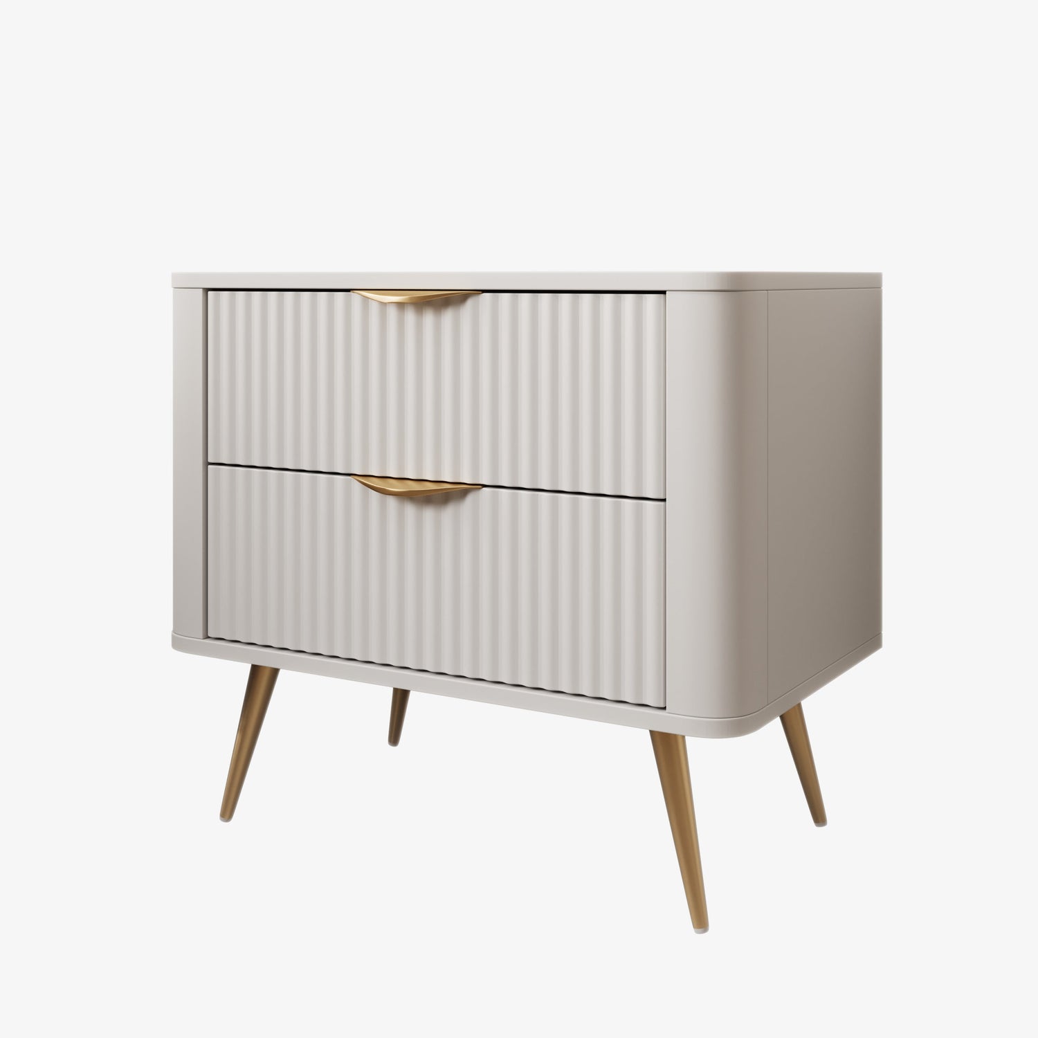 Meubella - Nachtkastje Lima - Wit - 63 cm