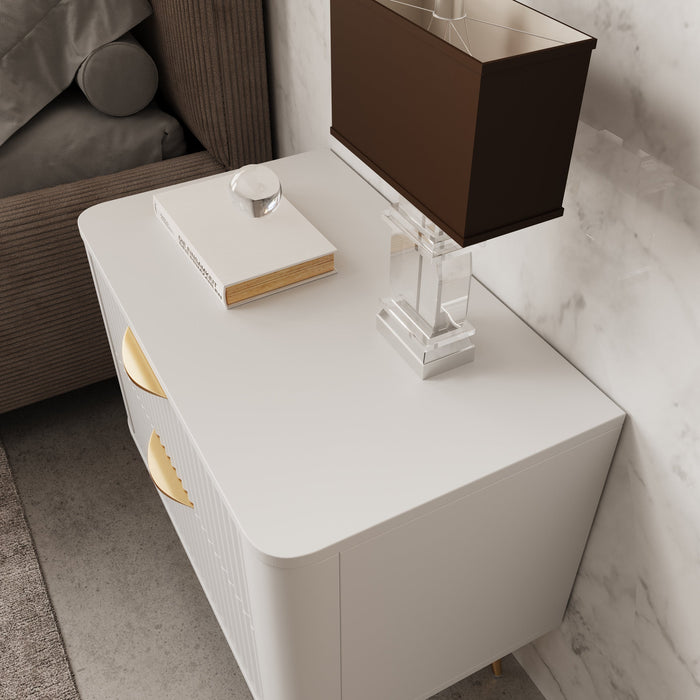 Meubella - Nachtkastje Lima - Wit - 63 cm