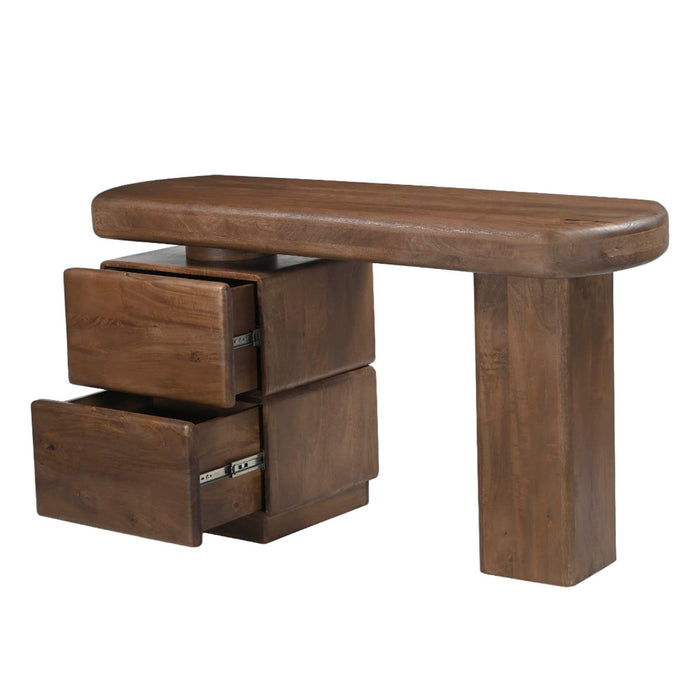 DÉJA Living - Bureau Donkerbruin Hout - 140x45x75cm - Noria