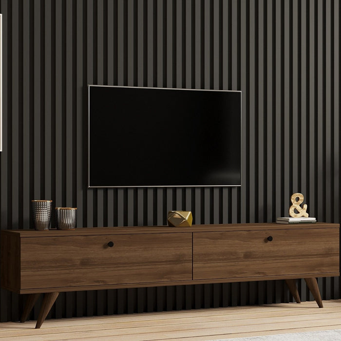 Giga Meubel - Tv-meubel Walnoot - 160x25x40cm - Paris