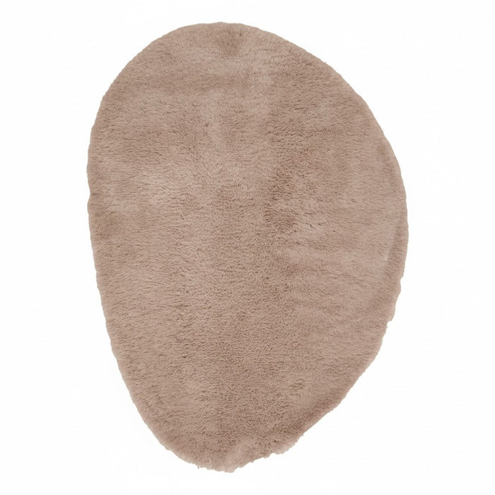 Hoogpolig Organisch vloerkleed Furr Stone bruin - Interieur05