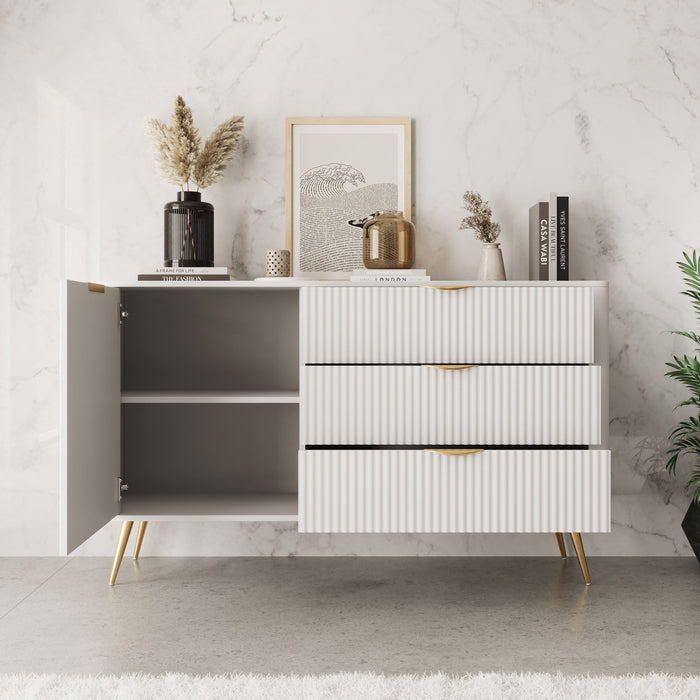 Meubella - Lima - Dressoir - Wit - 138 cm