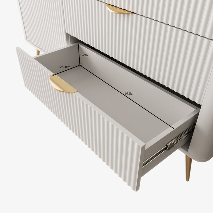 Meubella - Lima - Dressoir - Wit - 138 cm