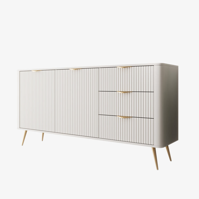 Meubella - Lima - Dressoir - Wit - 163 cm