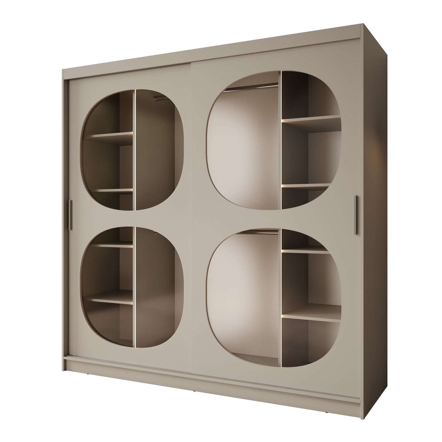 Meubella - Kledingkast Bravanti - Beige - 200 cm