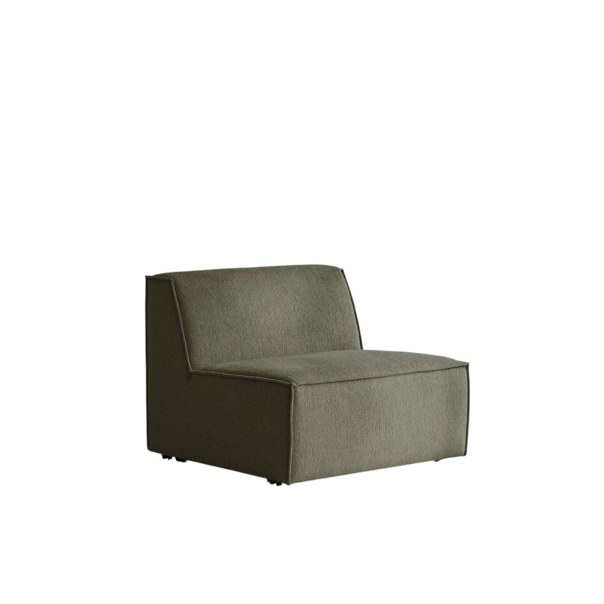 Tikamoon - Dario modulaire fauteuil zonder armleuningen van mahoniebr…